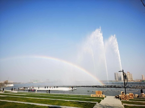 驻马店大型音乐喷泉、激光水舞秀工程即将完工