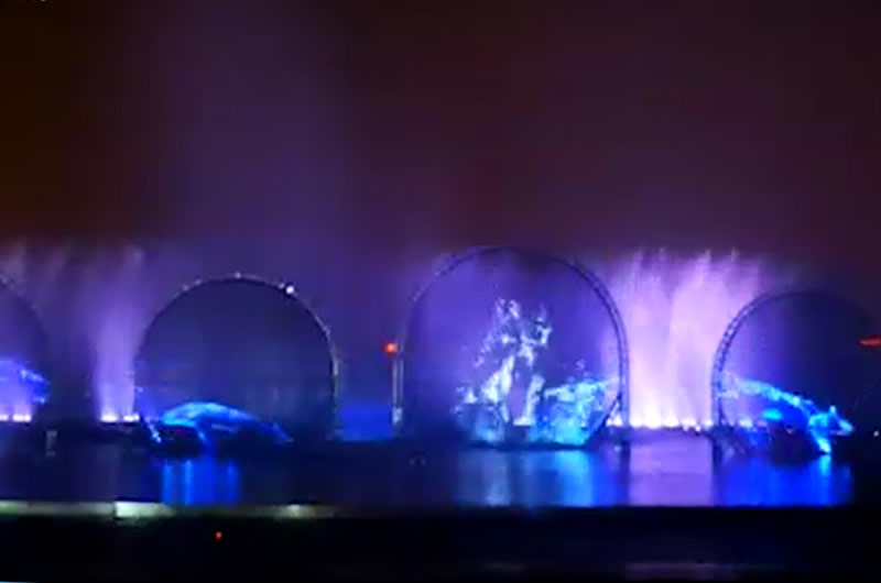 驻马店人民公园音乐喷泉,激光水舞